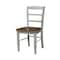 International Concepts 36 in. Round Extension Dining Table with 2 Madrid LadderBack Chairs - 3 Piece Dining Set K41-36RXT-C2-2 - alternate 3